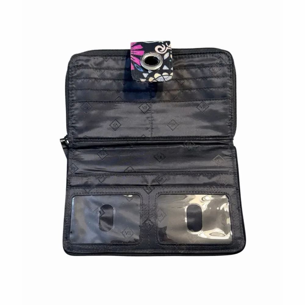 Vera Bradley African Violet RFID Turnlock Wallet Organizer Retired Quilted